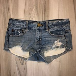 american eagle low rise denim shorts
